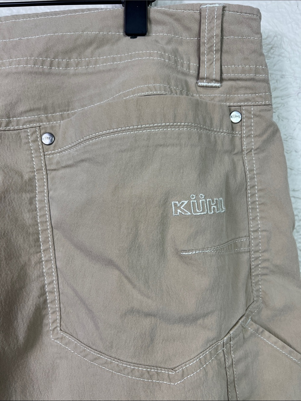 Kuhl Khaki Outdoor Utility Flat Front Shorts 36 - Picture 7 of 10
